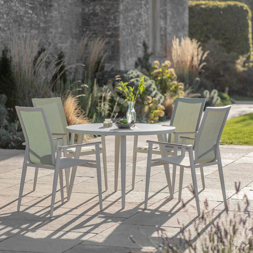 Bramblecrest Sofia 4 Seater Complete Dining Set in Green