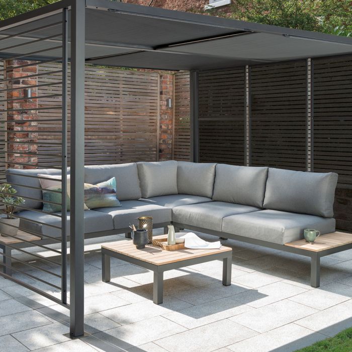 Kettler Deluxe 3 x 3.5m Aluminium Canopy (with LED Solar Lights)