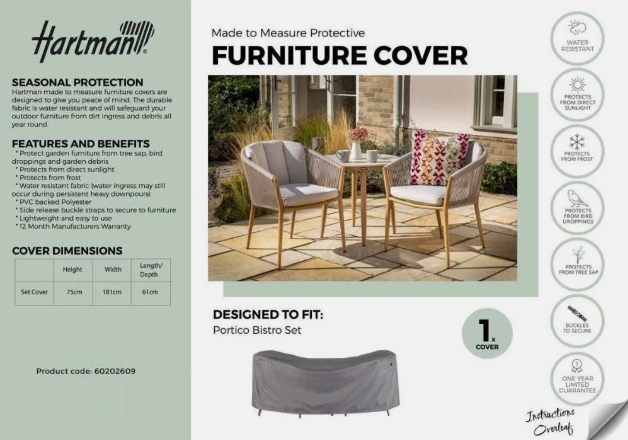 Hartman Portico Bistro Set in Teak Folie / Powder