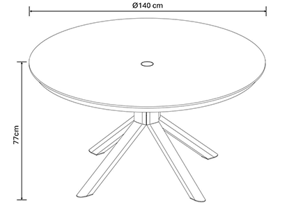Hartman Rayo 6 Seat Round Dining Set (ex-display)