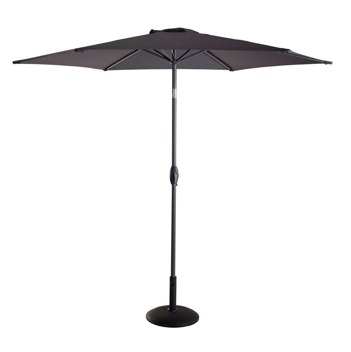 Hartman Balearic Market Parasol Round 2.7m - Dove Light Grey, Dark Grey, Forest Green