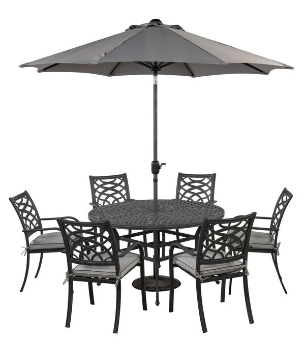 Hartman Tuscany 6 Seat Round Complete Dining Set (ex-display)