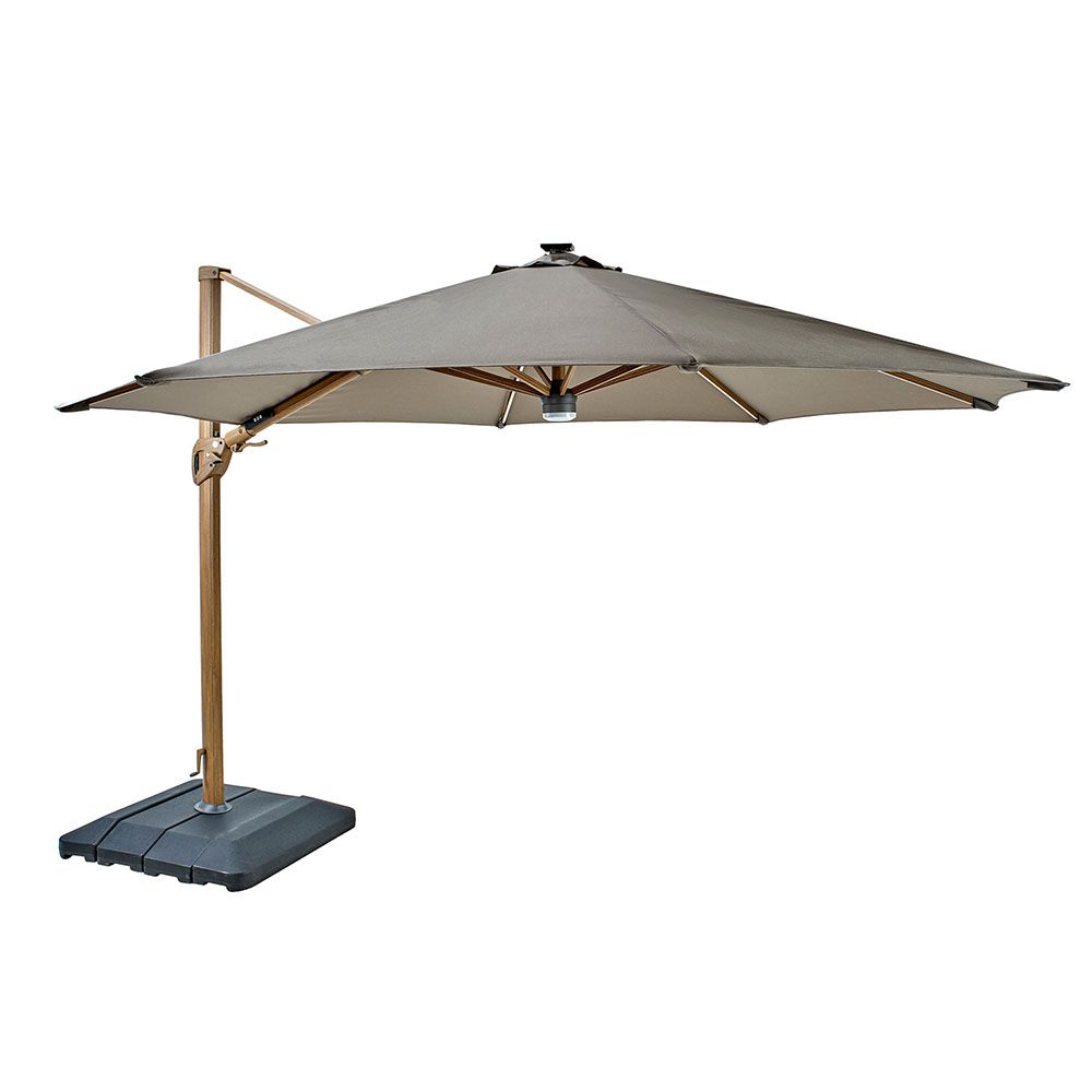 Hartman Seychelles 3.5m Round Cantilever Parasol with Folie Pole in Havana.
