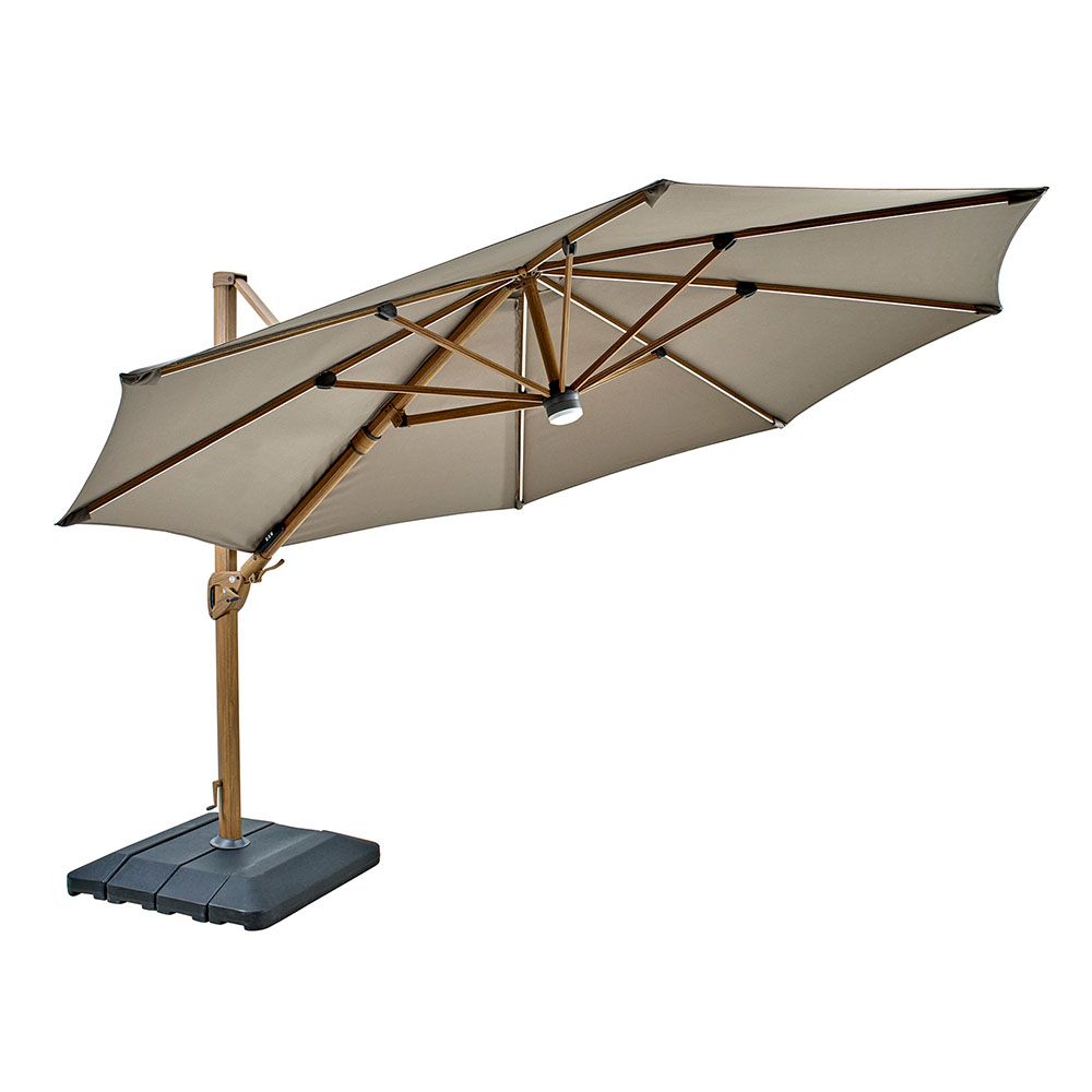 Hartman Seychelles 3.5m Round Cantilever Parasol with Folie Pole in Havana.
