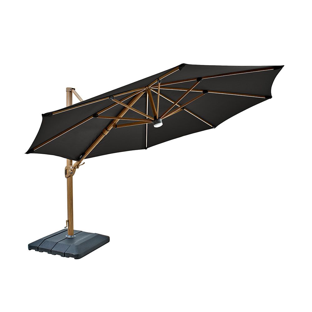 Hartman Seychelles 3.5m Round Cantilever Parasol with Folie Pole in Dark Grey