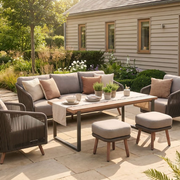 Hartman Silva 3 Seat Lounge Set in Nickel / Chai