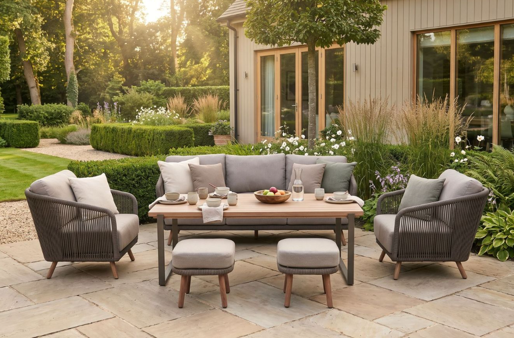 Hartman Silva 3 Seat Lounge Set in Nickel / Chai