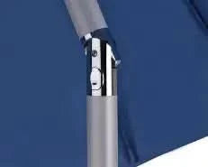 Hartman Shanghai Round 2.7m Parasol - Navy, Ochre, Red Coral