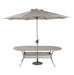 Hartman Avebury 6 Seat Oval Set in Crimini - table with parasol