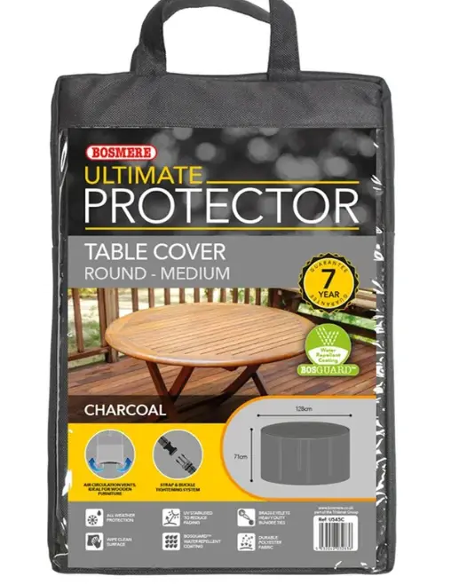 Bosmere Ultimate Protector Circular Patio Set Cover, Large, Charcoal, U548C