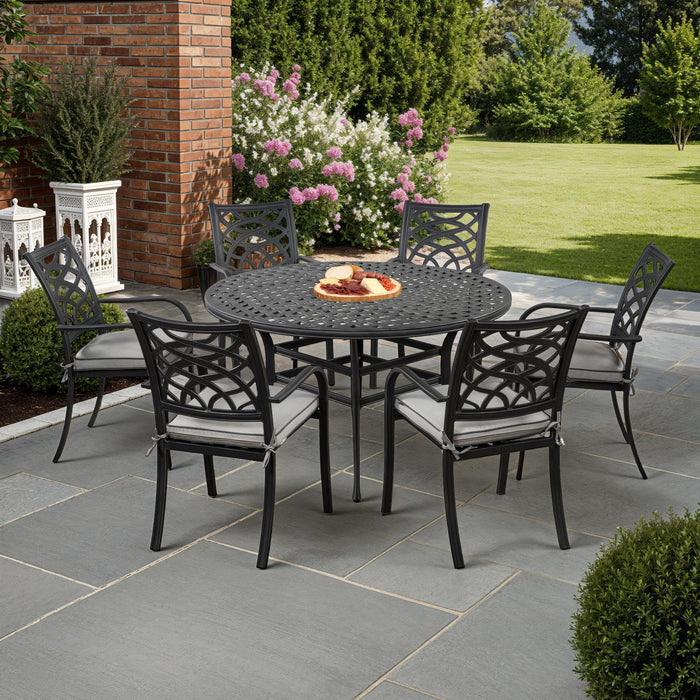 Hartman Tuscany 6 Seat Round Complete Dining Set (ex-display)