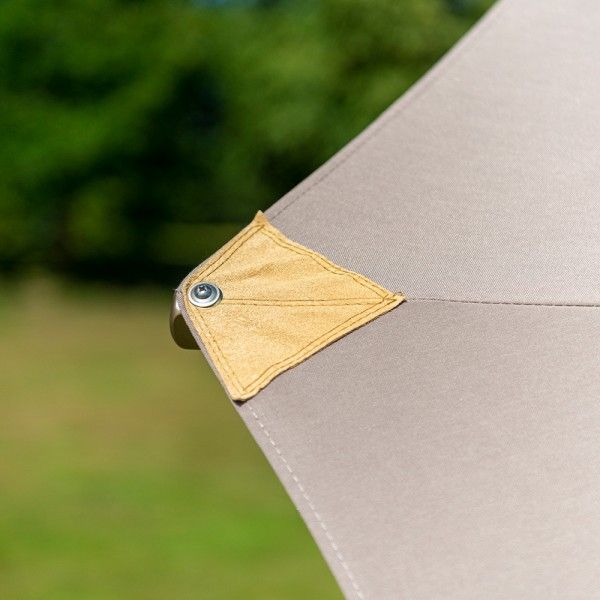Hardwood Round Luxury Sun Parasol with Pulley 3.5m Dia - UPT35