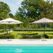 Hardwood Round Luxury Sun Parasol with Pulley 3.5m Dia - UPT35