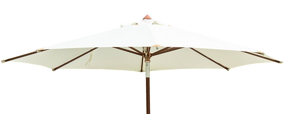 Hardwood Round Luxury Sun Parasol with Pulley 3.5m Dia - UPT35