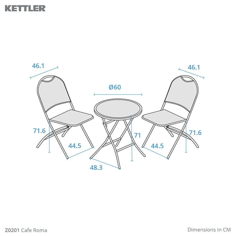 Kettler Cafe Roma Bistro Set