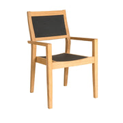 Alexander Rose Garden Furniture Alexander Rose High Back Stacking Sling Armchair Charcoal