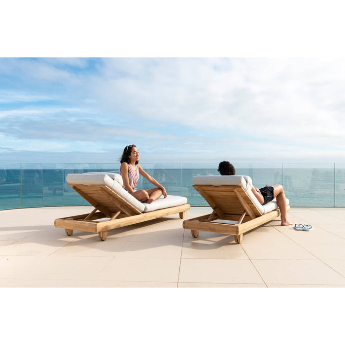 Alexander Rose Sorrento Pair of Adjustable Wooden Sunloungers (2 Colour Options)