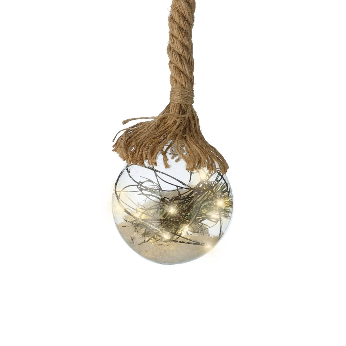 Lumineo Micro LED Snow Ball Pine Classic Warm Indoor (10cm Diameter) 15 Lights
