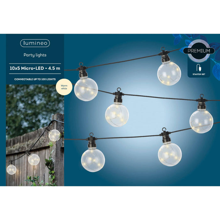 Lumineo Warm White Micro LED Festoon Bulbs (10 Lights)