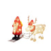 Acrylic Santa & Reindeer 24.5cm