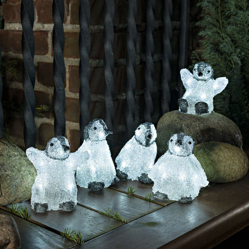 6 Piece Acrylic Penguin Light Set 12.5cm