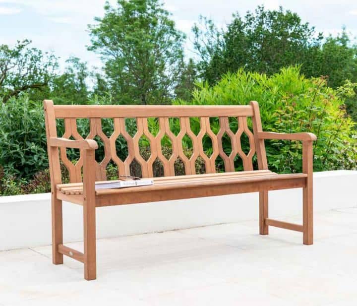 Alexander Rose Mahogany Lattice bench 5ft 150cm Ireland UK