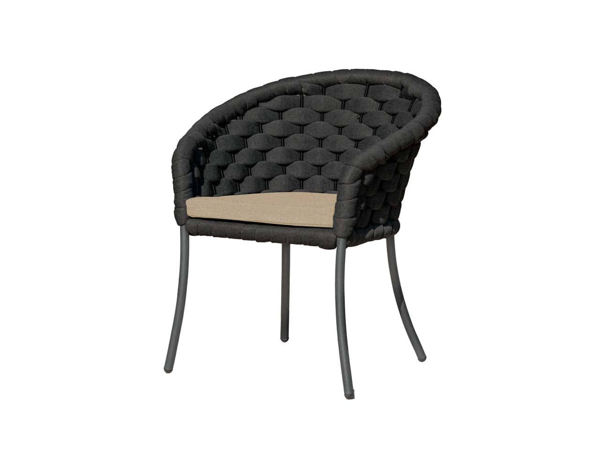 Alexander Rose Cordial Dark Grey Dining Chair with Cushion