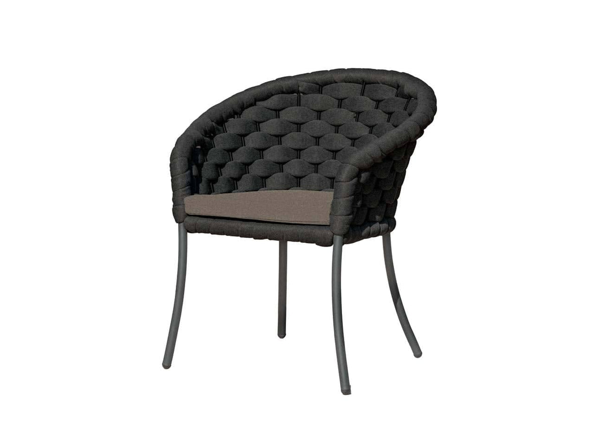 Alexander Rose Cordial Dark Grey Dining Chair with Cushion