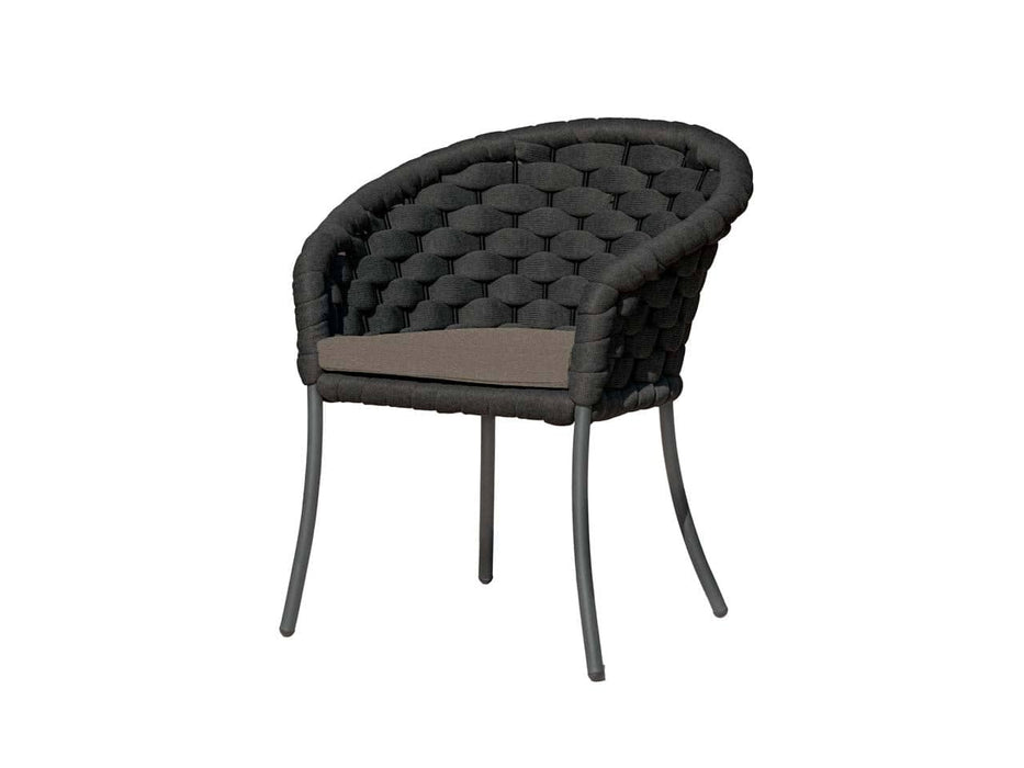 Alexander Rose Cordial Dark Grey Dining Chair with Cushion