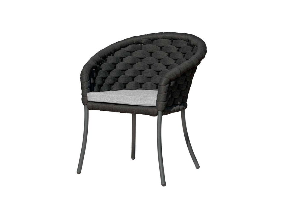 Alexander Rose Cordial Dark Grey Dining Chair with Cushion