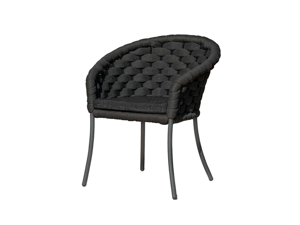 Alexander Rose Cordial Dark Grey Dining Chair with Cushion