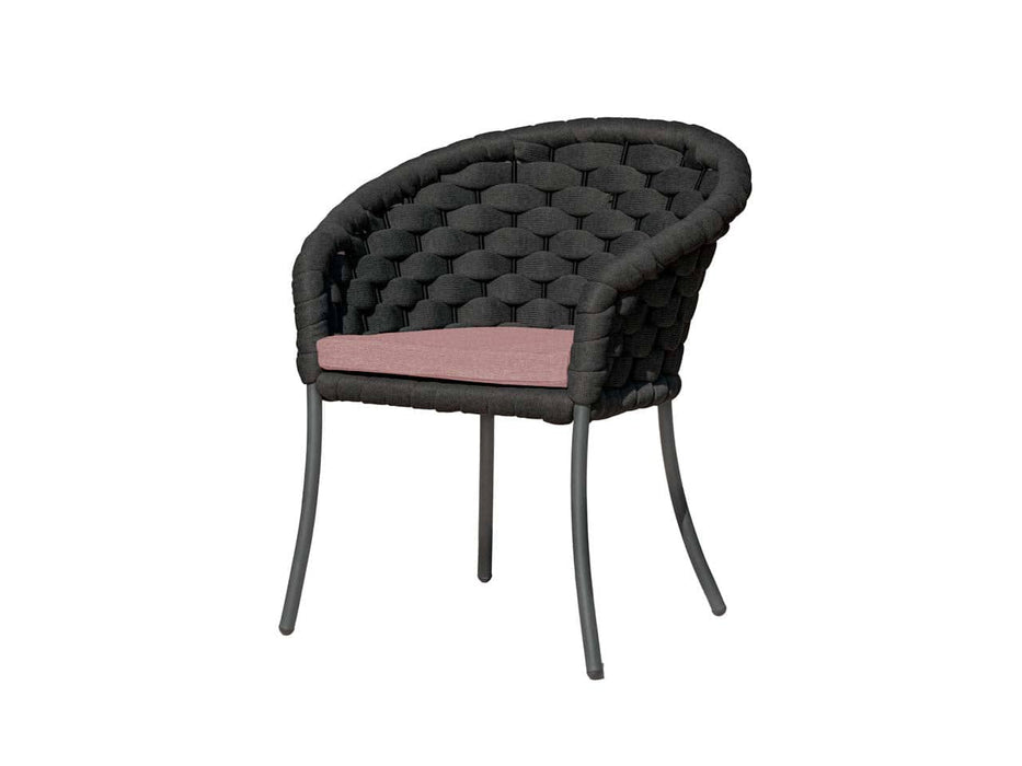 Alexander Rose Cordial Dark Grey Dining Chair with Cushion