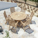 Alexander Rose Garden Furniture Alexander Rose Roble Bengal Round 6 Seater Set - Ascot Recliner Chairs