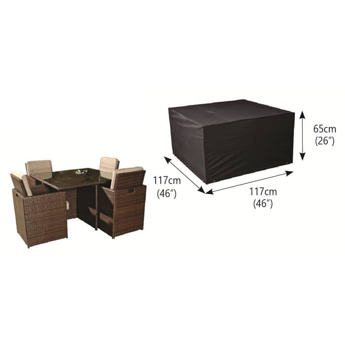 Bosmere Garden Furniture Accessories Bosmere Protector 6000 (Modular) 4 Seater Cube Set Cover Medium - M645