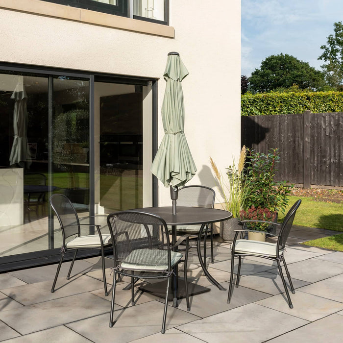 Kettler Caredo 4 Seat Garden Dining Complete Set inc parasol & cushions