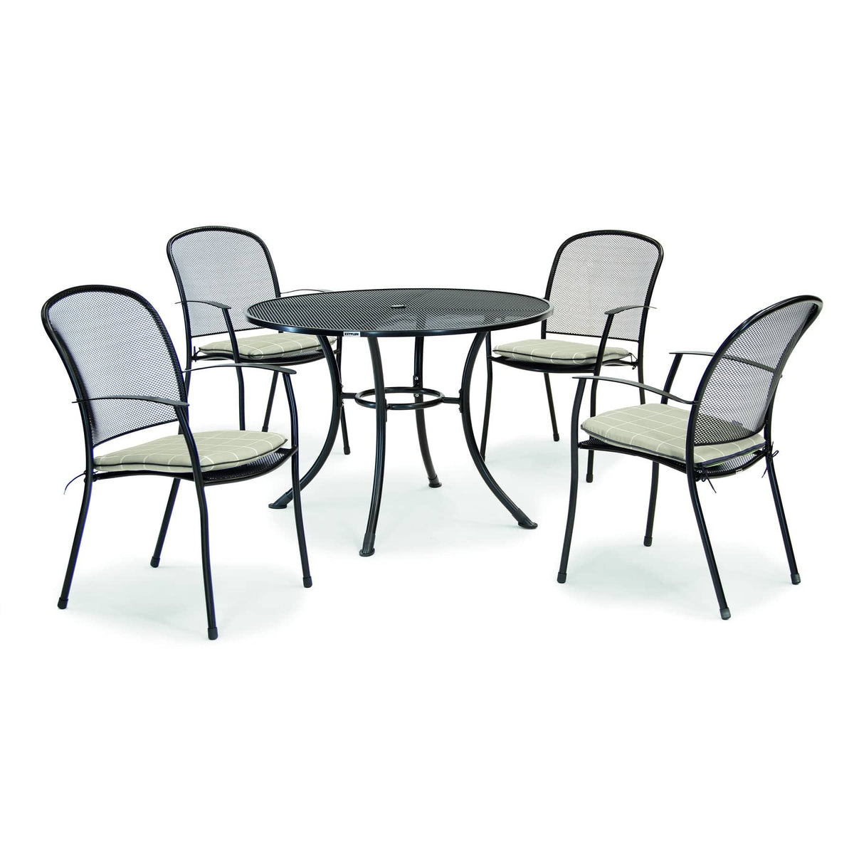 Kettler Caredo 4 Seat Garden Dining Complete Set inc parasol & cushions