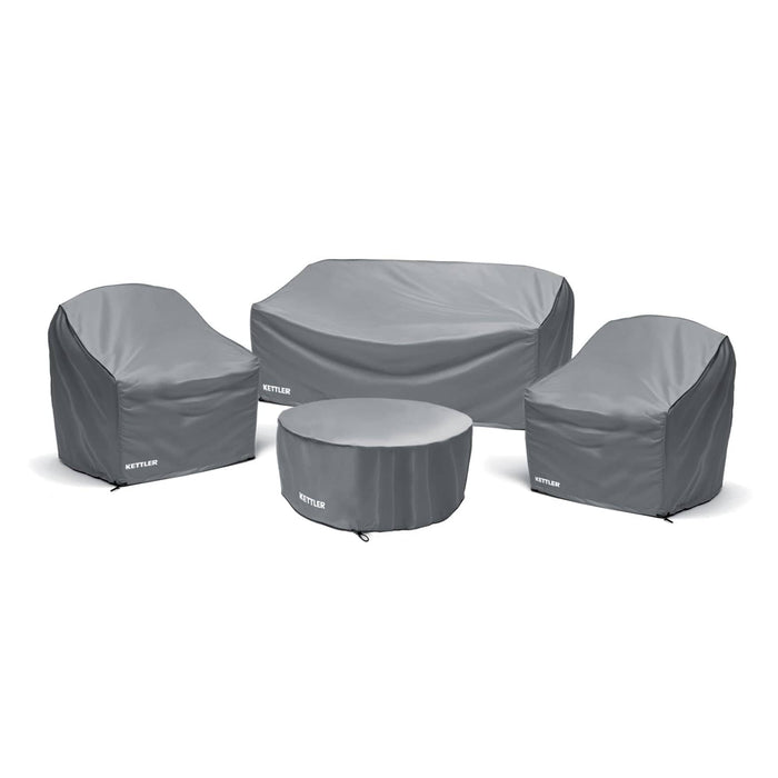 Kettler Garden Furniture Accessories Kettler Fiji Protective Covers Set In Grey
