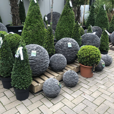 Slate Garden Sphere Sculptures