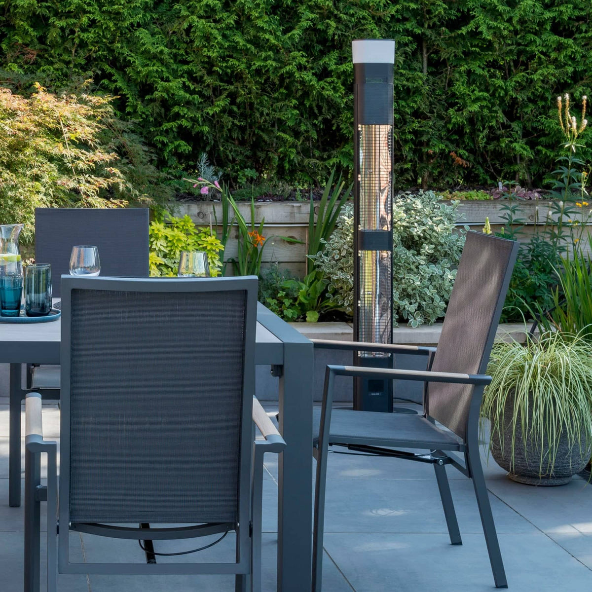 Kettler Garden Furniture Accessories Kettler Ibiza Floor-Standing Garden Heater with LED and Wireless Speaker (2 Sizes)