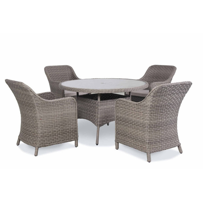 Kettler Garden Furniture Kettler Charlbury Dining 4 Seater Round Garden Table And Chairs Set