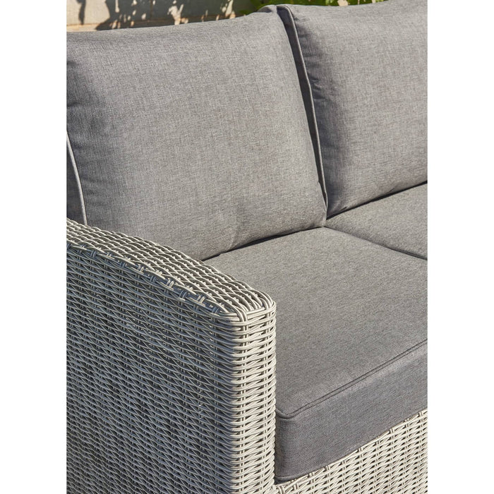 Kettler Garden Furniture Kettler Palma Sofa Set With Glass Top Table in White Wash