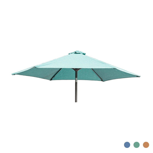 Alexander Rose Garden Furniture Accessories Alexander Rose Aluminium Round Tilting Parasol with Crank 3.0m Diameter - Blue, Jade, Ochre