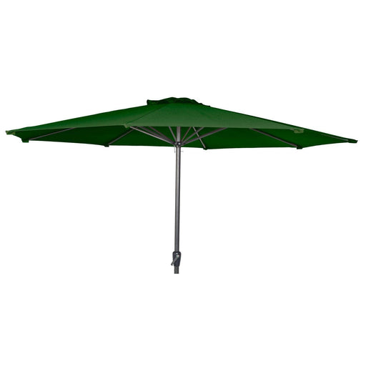 Alexander Rose Garden Furniture Accessories Forest Green / No Alexander Rose Aluminium Round Parasol with Tilt and Crank 3.0m Diameter in Ecru, Forest Green or Taupe