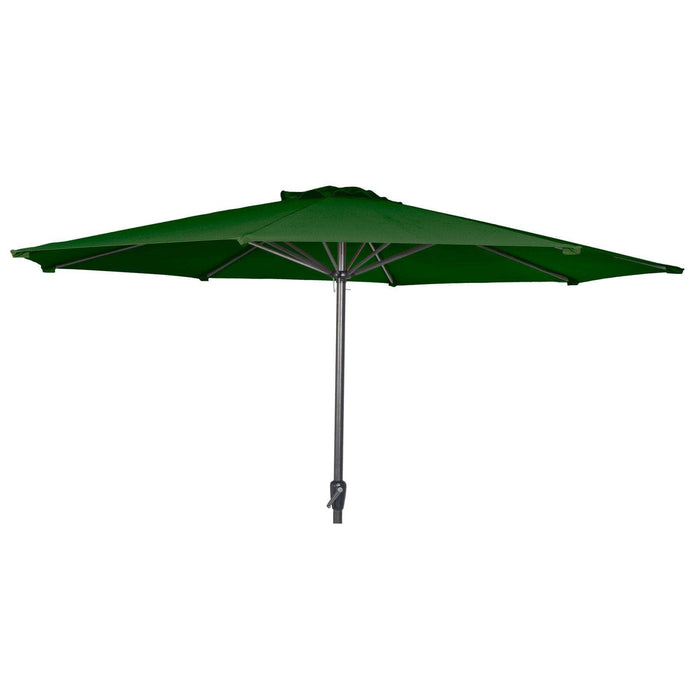 Alexander Rose Garden Furniture Accessories Forest Green / No Alexander Rose Aluminium Round Parasol with Tilt and Crank 3.0m Diameter in Ecru, Forest Green or Taupe