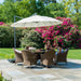 Alexander Rose Garden Furniture Accessories Alexander Rose Round Cantilever 3.0m Parasol - Charcoal, Ecru, Taupe