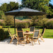 Alexander Rose Garden Furniture Accessories Alexander Rose Round Cantilever Sunshade 3.5m Parasol - Charcoal, Ecru, Taupe
