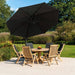 Alexander Rose Garden Furniture Accessories Alexander Rose Round Cantilever Sunshade 3.5m Parasol - Charcoal, Ecru, Taupe