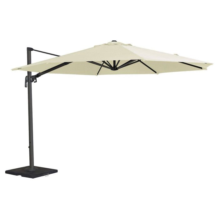 Alexander Rose Garden Furniture Accessories Ecru Alexander Rose Round Cantilever Sunshade 3.5m Parasol - Charcoal, Ecru, Taupe