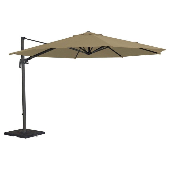 Alexander Rose Garden Furniture Accessories Taupe Alexander Rose Round Cantilever Sunshade 3.5m Parasol - Charcoal, Ecru, Taupe