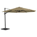 Alexander Rose Garden Furniture Accessories Taupe Alexander Rose Round Cantilever Sunshade 3.5m Parasol - Charcoal, Ecru, Taupe